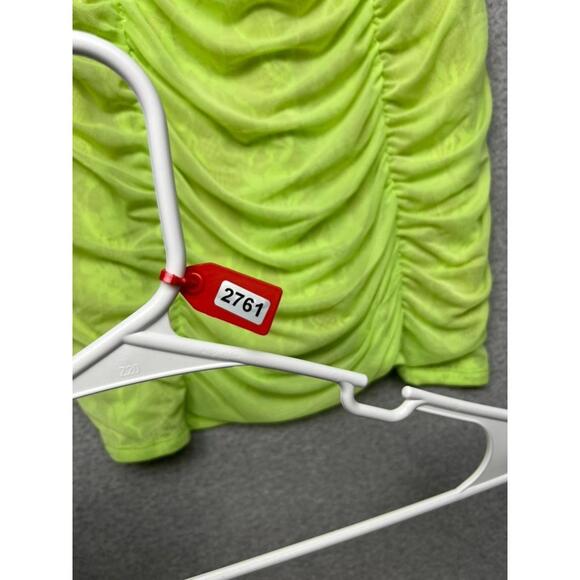 Y2k Bebe Lace Sheer Babydoll Bodycon Dress Xl Neon Goth Witchy Sexy Coquette - Picture 15 of 15